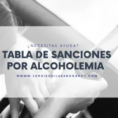 Tabla de sanciones por alcoholemia. ¿Necesitas ayuda legal? Conduce con responsabilidad.