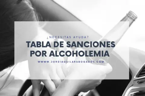 Tabla de sanciones por alcoholemia. ¿Necesitas ayuda legal? Conduce con responsabilidad.