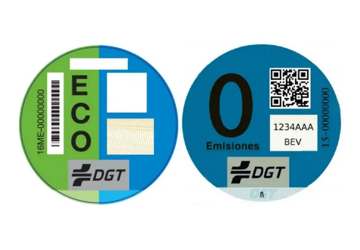 Pegatinas DGT ECO y 0 Emisiones. Conocer las ventajas de la etiqueta eco Catalunya es clave para vehículos eficientes.