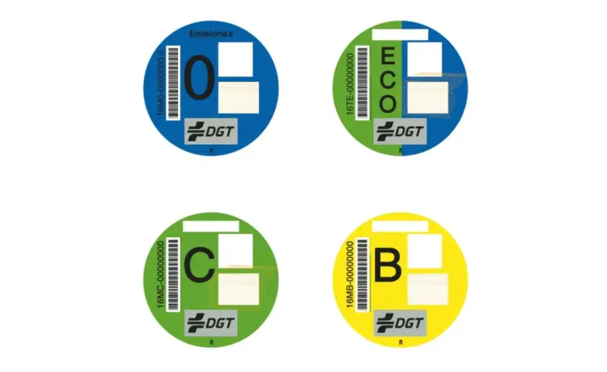 Etiquetas medioambientales DGT y acceso a las ZBE