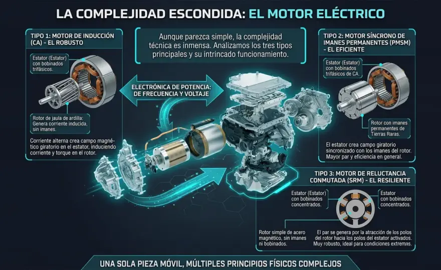 Motor eléctrico de coche - Funcionamiento, tipos y mantenimiento