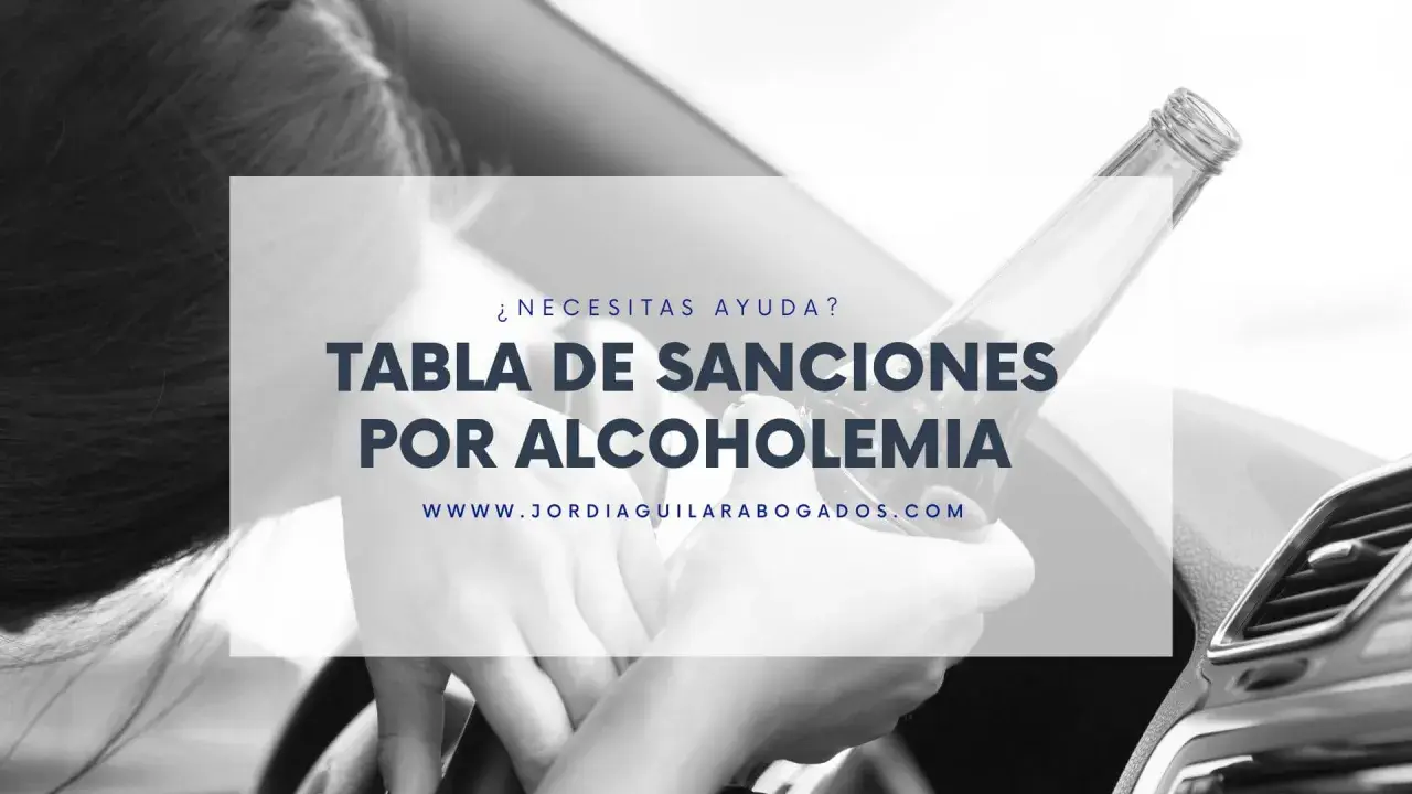 Tabla de sanciones por alcoholemia. ¿Necesitas ayuda legal? Conduce con responsabilidad.