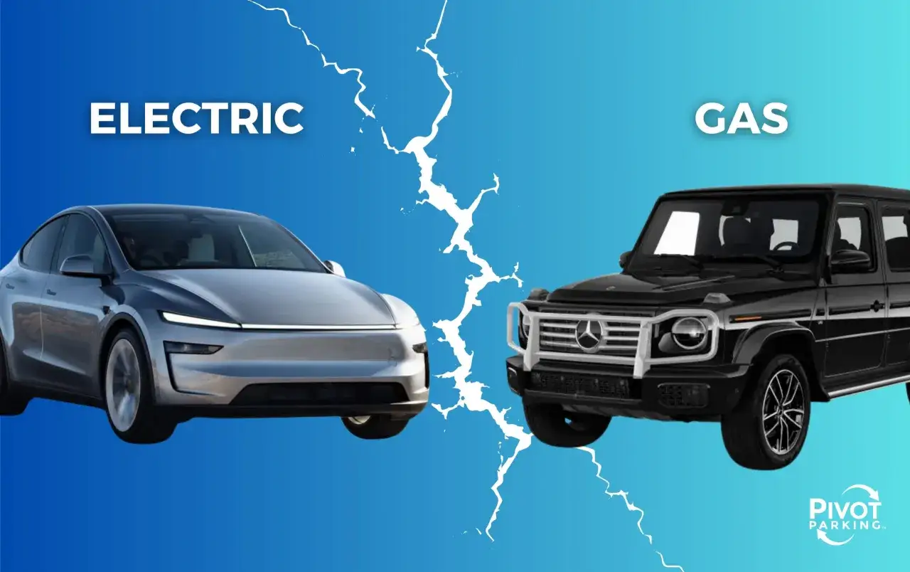 Comparativa: coches el&eacute;ctricos modernos vs. un robusto coche de gasolina.